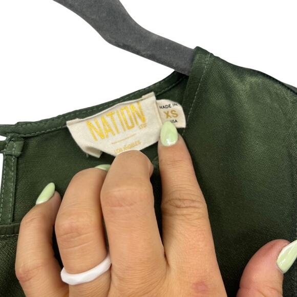 Nation LTD Hunter Green Uma Muscle Tank & Del Ray Jogger Pant Matching Set XS - Picture 10 of 16